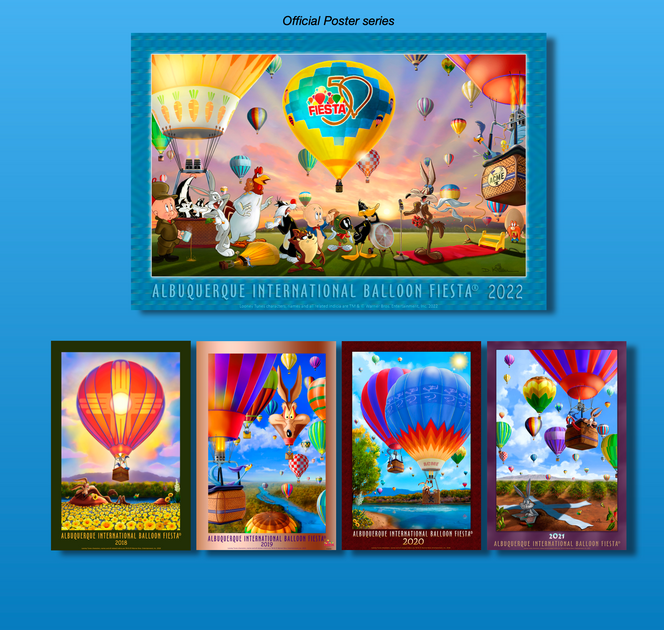 Official Balloon Fiesta® 5 Poster Series Set Balloon Fiesta Stuff