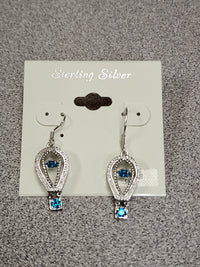 Load image into Gallery viewer, Sterling Silver Dancing Stone Earrings
