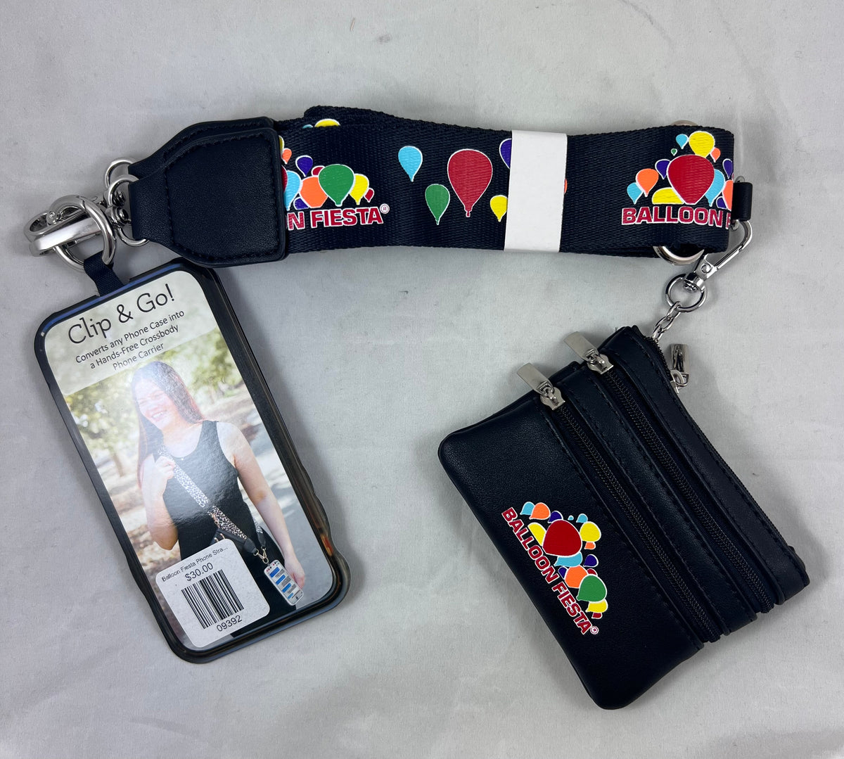 Balloon Fiesta Cell Phone Strap With Pouch