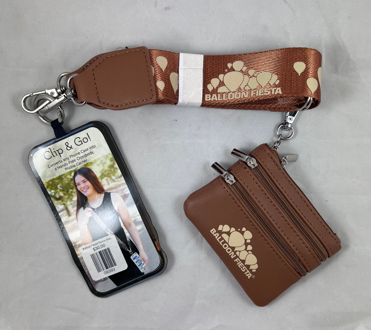 Balloon Fiesta Cell Phone Strap With Pouch