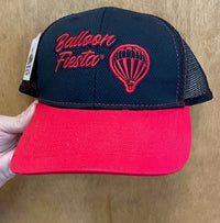 Load image into Gallery viewer, Balloon Fiesta Red Black Trucker Ballcap
