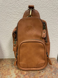 Load image into Gallery viewer, Balloon Fiesta Signature Leather Sling Bag
