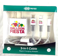 Load image into Gallery viewer, Custom Balloon Fiesta 3-in-1 Charging Cord
