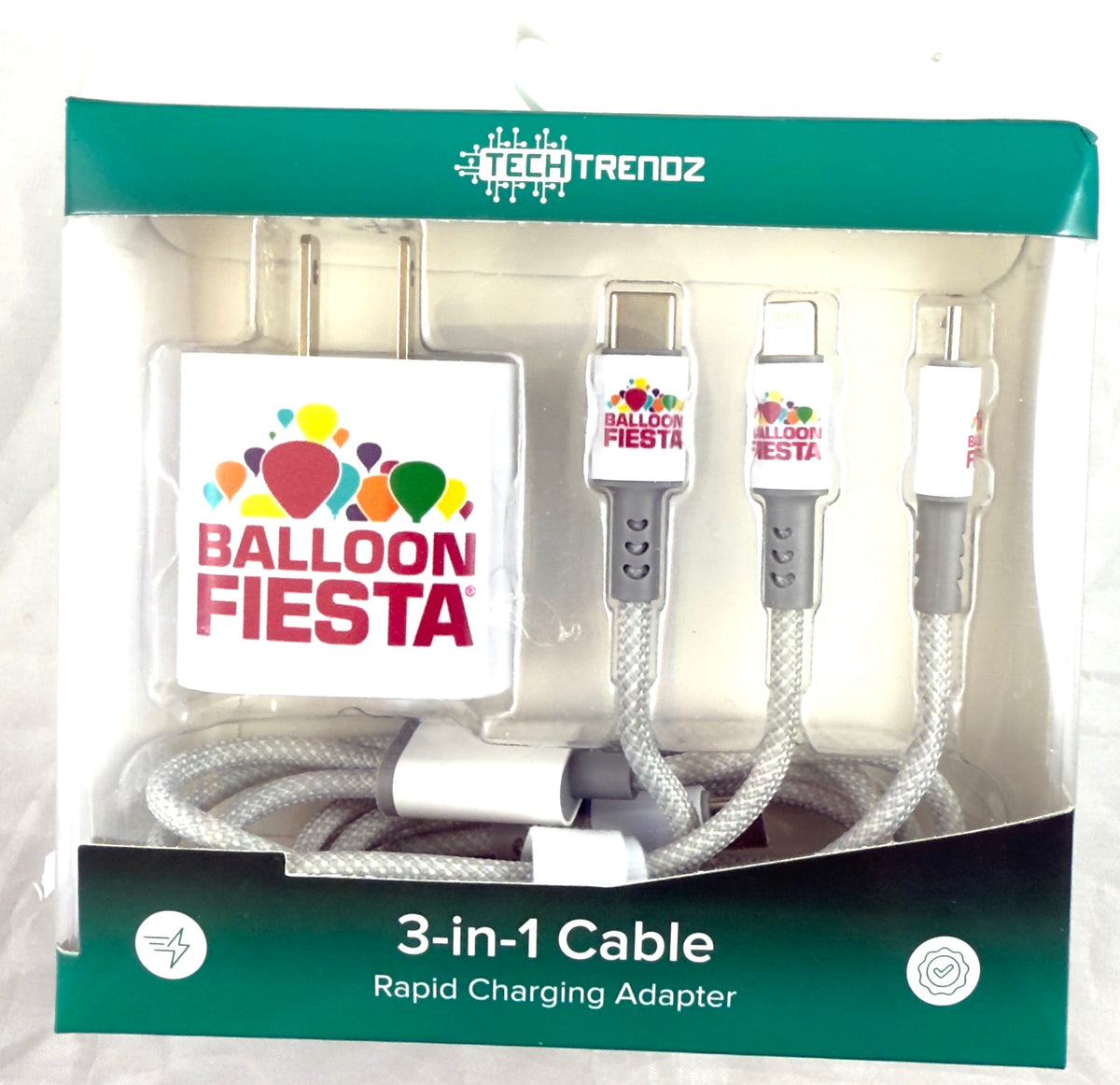 Custom Balloon Fiesta 3-in-1 Charging Cord