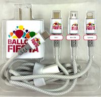 Load image into Gallery viewer, Custom Balloon Fiesta 3-in-1 Charging Cord
