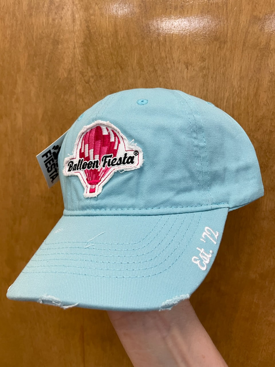 Balloon Fiesta Distressed Blue Cap