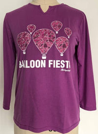 Load image into Gallery viewer, Ladies Glass Shard Balloon LS Tee
