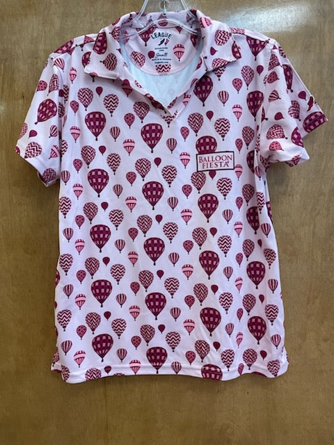 Ladies Pink Balloon Sublimated Polo