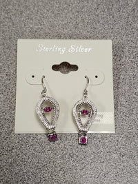 Load image into Gallery viewer, Sterling Silver Dancing Stone Earrings

