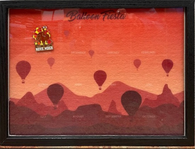 Framed Pin Collector Calendar