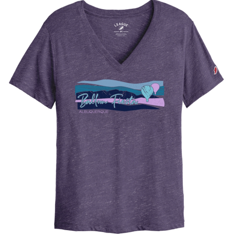 Ladies Purple V Neck