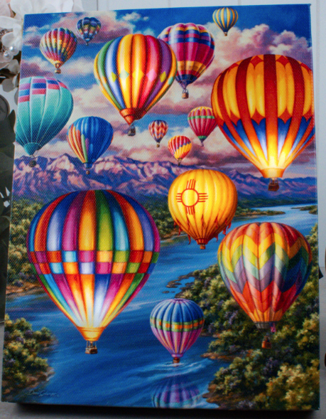 Custom Balloon Fiesta Tabletop Vertical Canvas