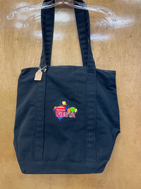 Load image into Gallery viewer, Balloon Fiesta Black Canvas Tote Bag
