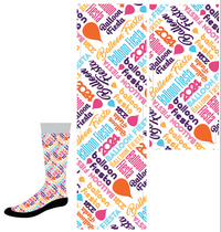 Load image into Gallery viewer, Balloon Fiesta Word Socks
