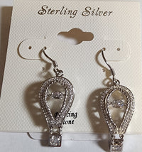 Load image into Gallery viewer, Sterling Silver Dancing Stone Earrings
