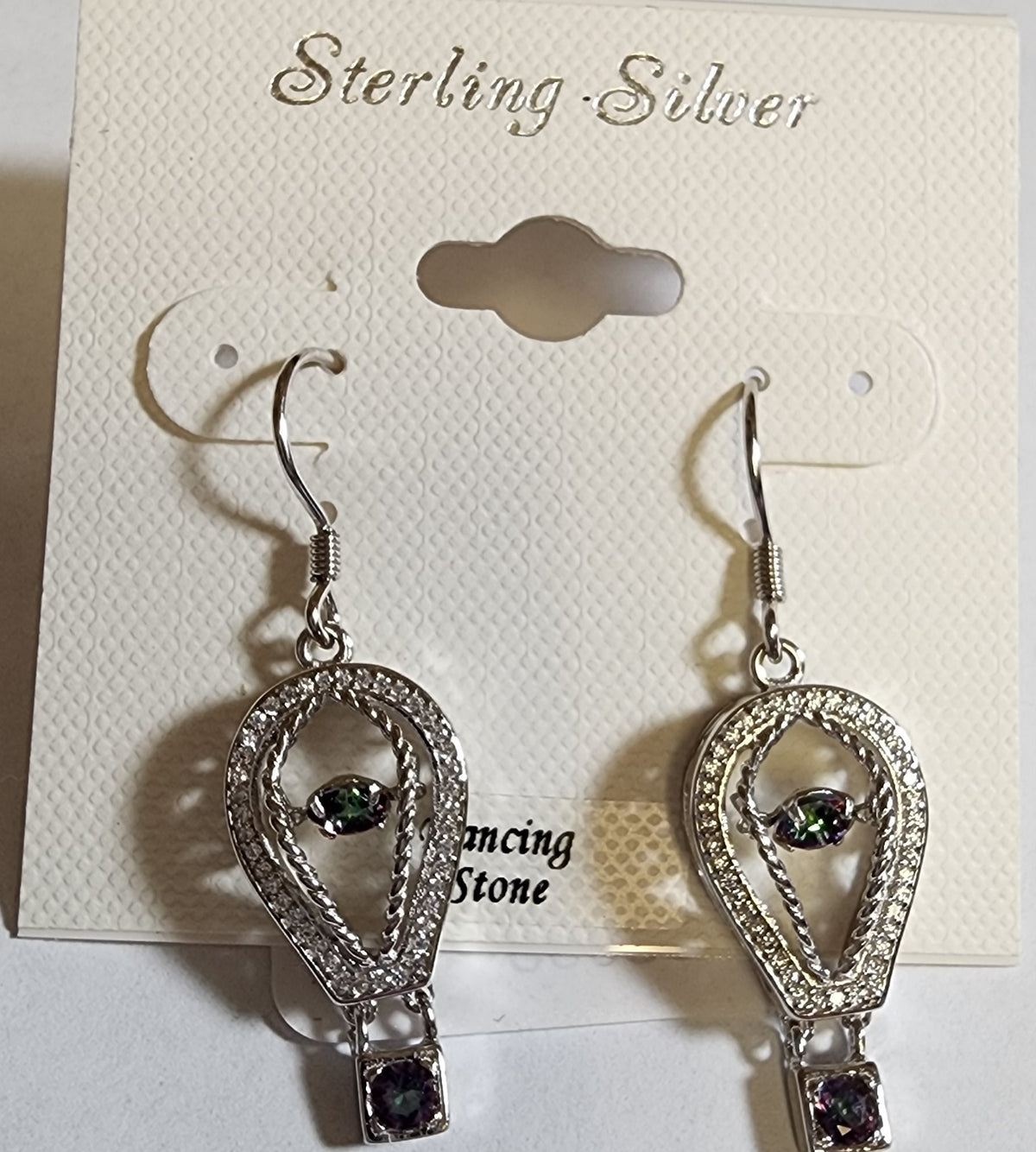 Sterling Silver Dancing Stone Earrings